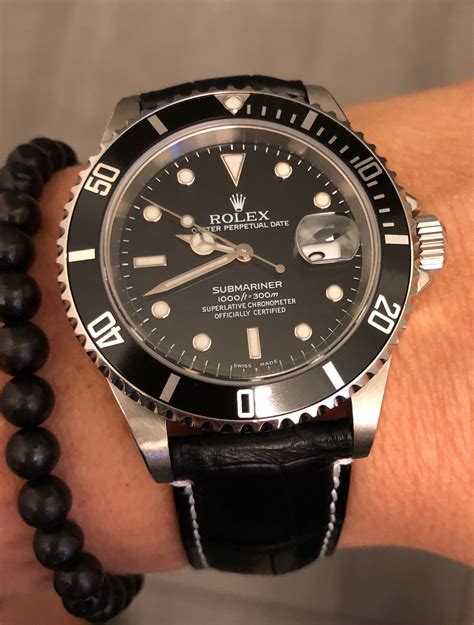 rolex black strap watches|rolex watch strap types.